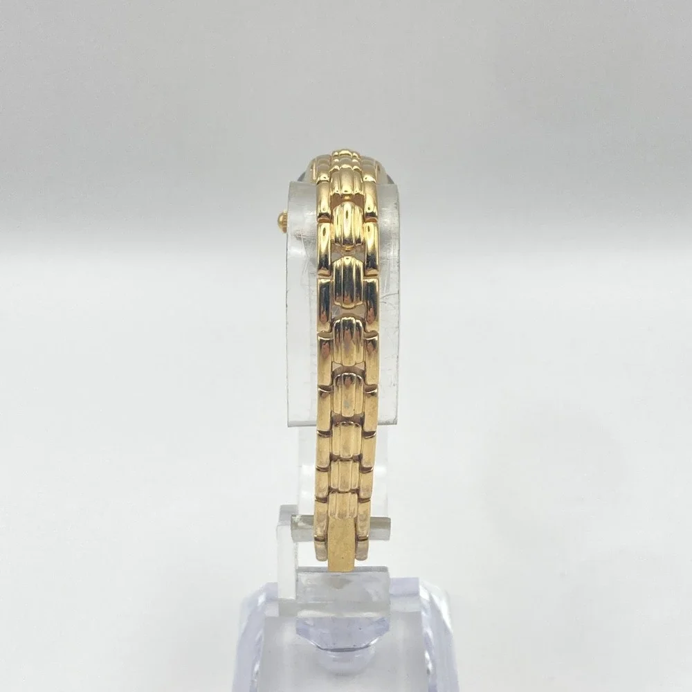Armitron Now Women's Watch 17mm Gold Tone Blue Dial Faceted New Battery 6.75